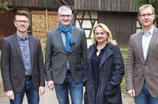Mitglieder des Vorstands (v. l.): Wolfgang Knauer, Bernd Ruppert, Martina Dörfler und Thorsten Erlwein Foto: Mathias Erlwein